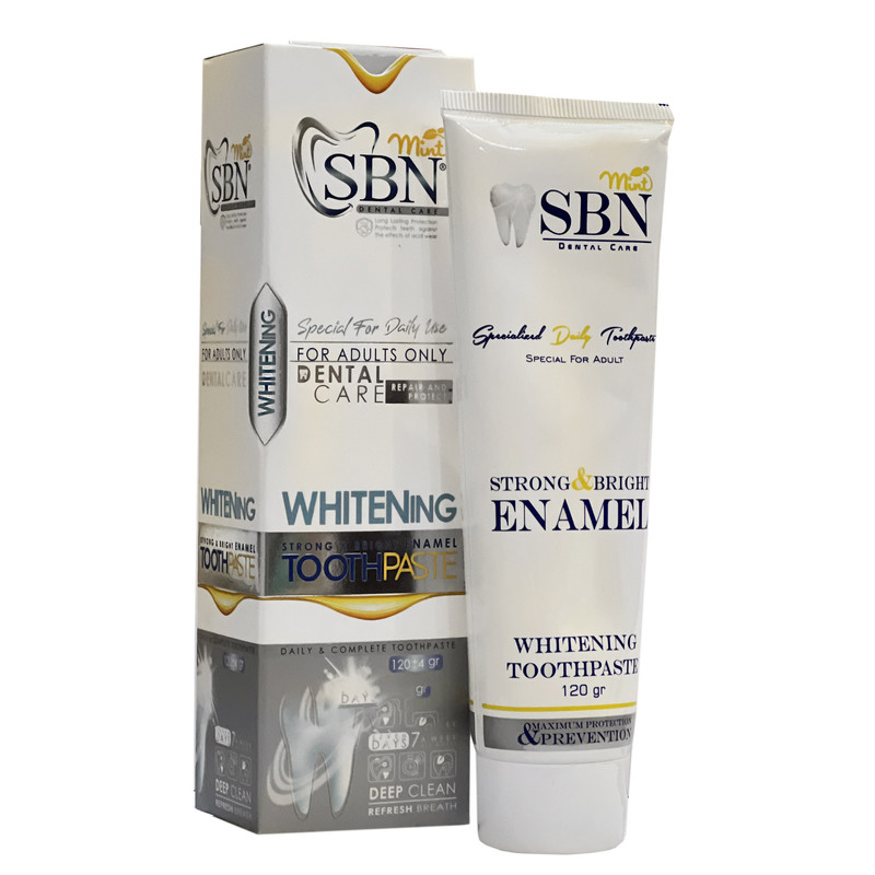 خمیر دندان اس بی ان مدل WHITENING-SENSETIVE وزن 120 گرم مجموعه 2 عددی