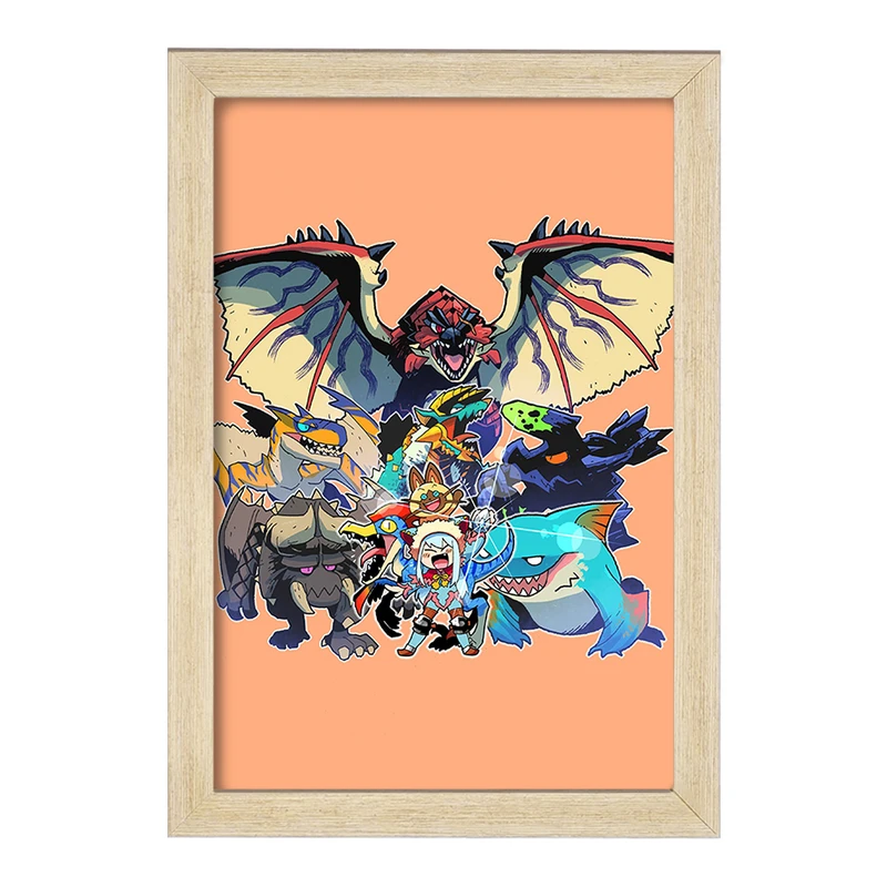 تابلو خندالو مدل بازی شکارچی هیولا (Monster Hunter) کد 33231