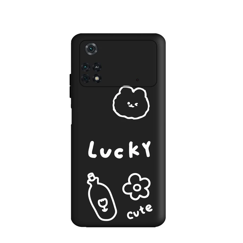 کاور قاب گارد طرح خرس مینیمال کد t6105 مناسب برای گوشی موبایل شیائومی Poco M4 Pro 4G
