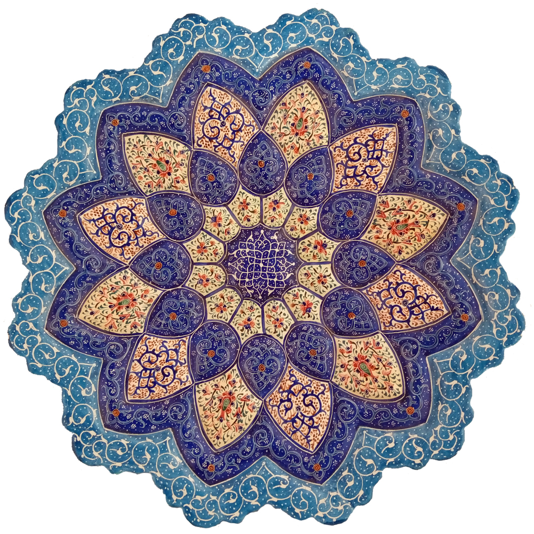 بشقاب میناکاری طرح اسلیمی کد 555