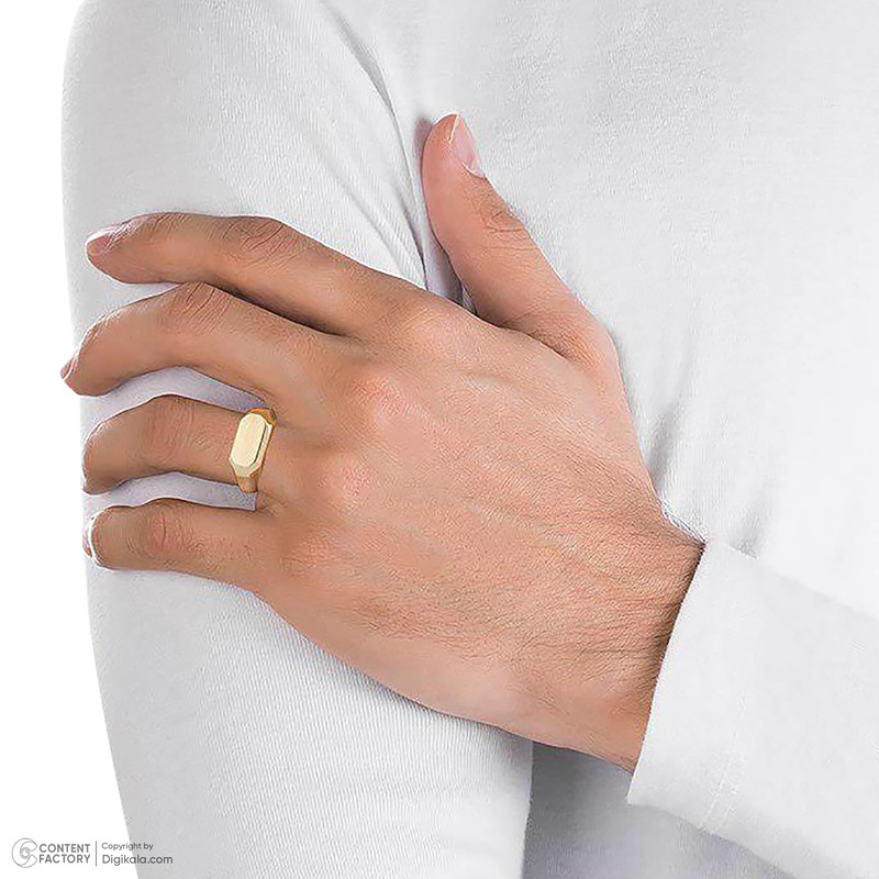 انگشتر طلا 18 عیار مردانه کیا گالری مدل هشت ضلعی کد RM262