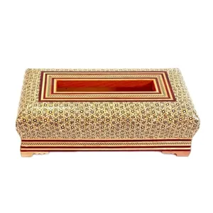 جعبه دستمال کاغذی خاتم کاری مدل 05