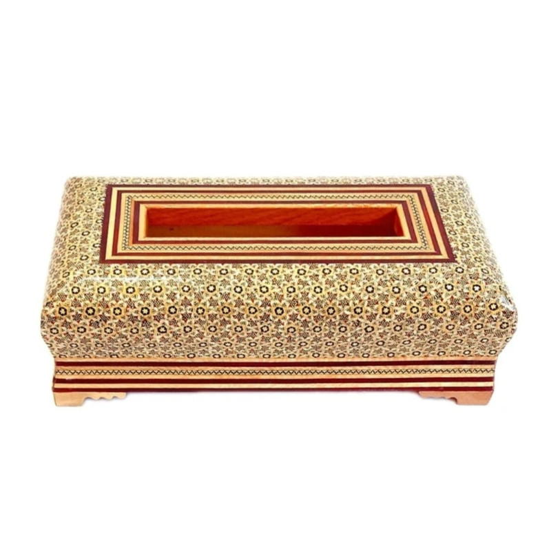 جعبه دستمال کاغذی خاتم کاری مدل 05