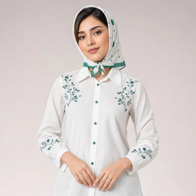 دستمال سر و گردن زنانه مدل مینی نخی توپی توپی کد a-2680