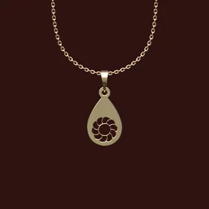 گردنبند طلا 18 عیار زنانه مدوپد مدل گل کد X2-1-1194