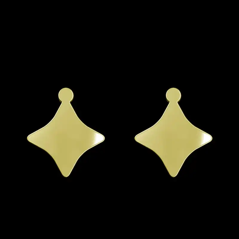 گوشواره طلا 18 عیار زنانه مدوپد مدل ستاره کد GA1-15362