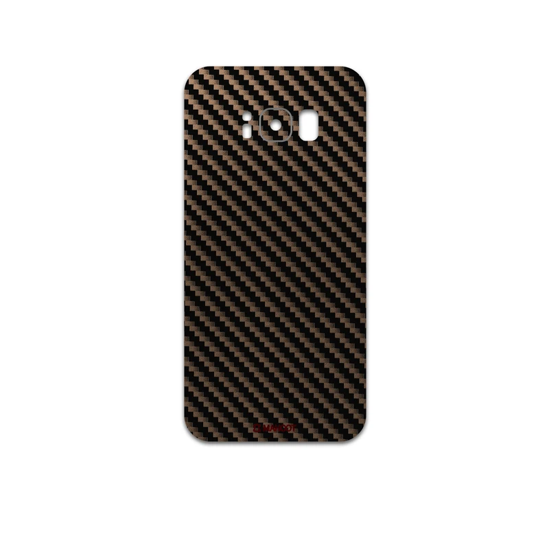 برچسب پوششی ماهوت مدل Glossy-Brown-Fiber مناسب برای گوشی موبایل سامسونگ Galaxy S8