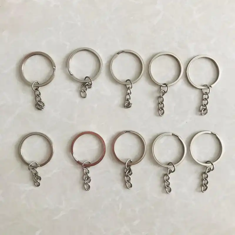 حلقه و زنجیر جاکلیدی مدل ساده کد 129 بسته 10 عددی