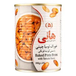 خوراک لوبیا چیتی با سس گوجه فرنگی هانی - 380 گرم