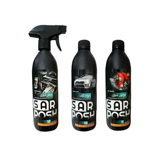 صفرشوی کابین شامپو فوم کف بدنه و موتور شوی خودرو سرپوش کد 3 حجم 1500 میلی لیتر مجموعه 3 عددی
