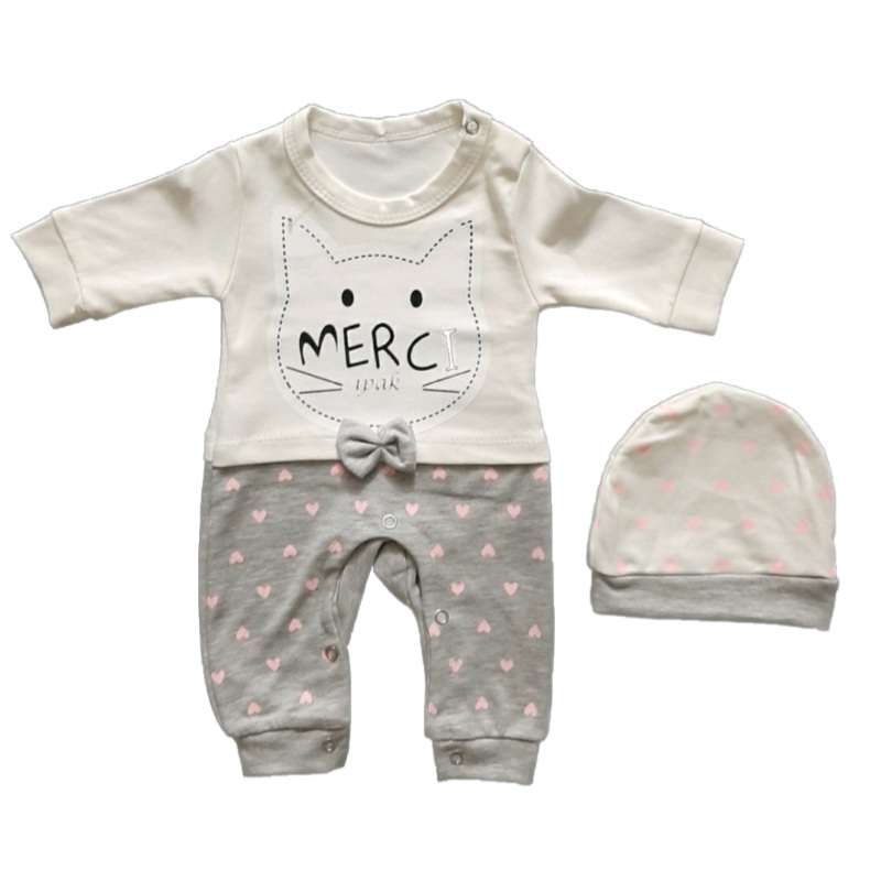 ست سرهمی و کلاه نوزادی مدل  کد 65