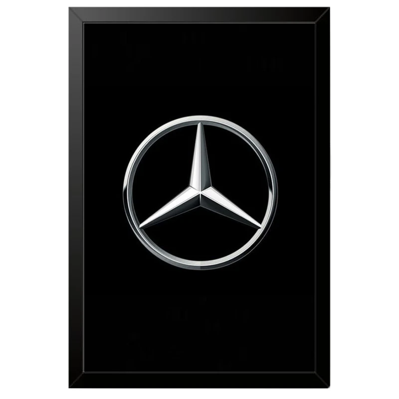 تابلو بکلیت طرح لوگو مرسدس بنز Mercedes-Benz مدل B-po1926 فریم مشکی