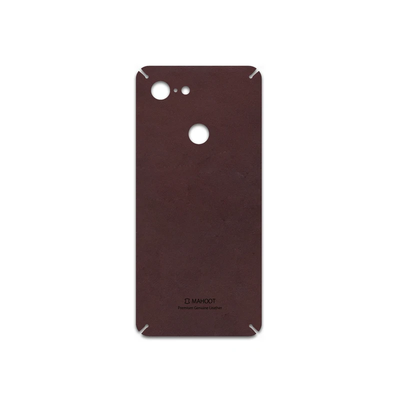 برچسب پوششی ماهوت مدل Matte-Dark-Brown-Leather مناسب برای گوشی موبایل گوگل Pixel 3