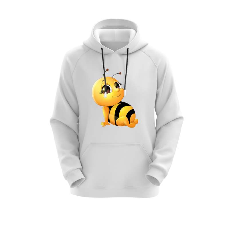 هودی زنانه مدل زنبور کد J256 رنگ سفید