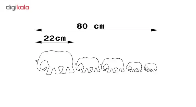 آیینه پلکسی پرشین استیکر طرح فیل