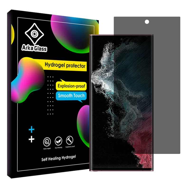 محافظ صفحه نمایش حریم شخصی آرکا گلس مدل Tough مناسب برای گوشی موبایل سامسونگ Galaxy S22 Ultra 5G