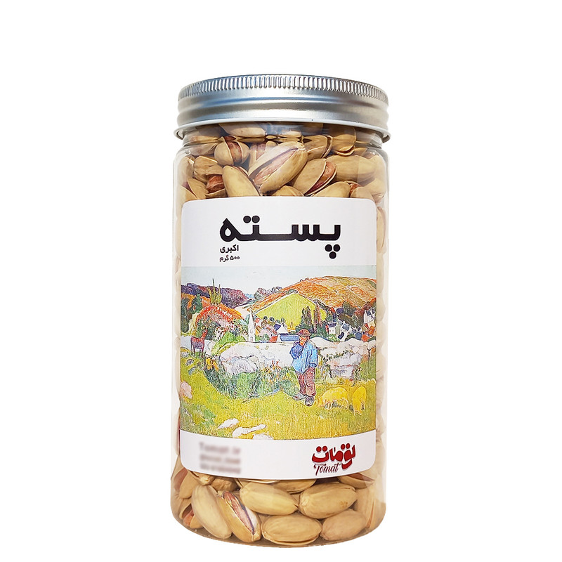 پسته خام اکبری تومات - 500 گرم