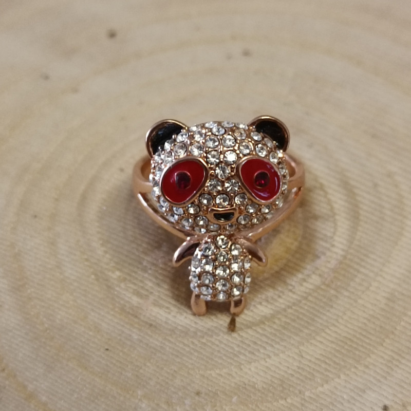 انگشتر زنانه مدل پاندا نگین دار