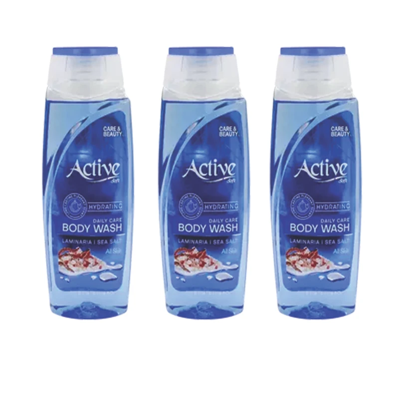 شامپو بدن اکتیو مدل Laminaria Sea Salt حجم 400 میلی لیتر مجموعه 3 عددی