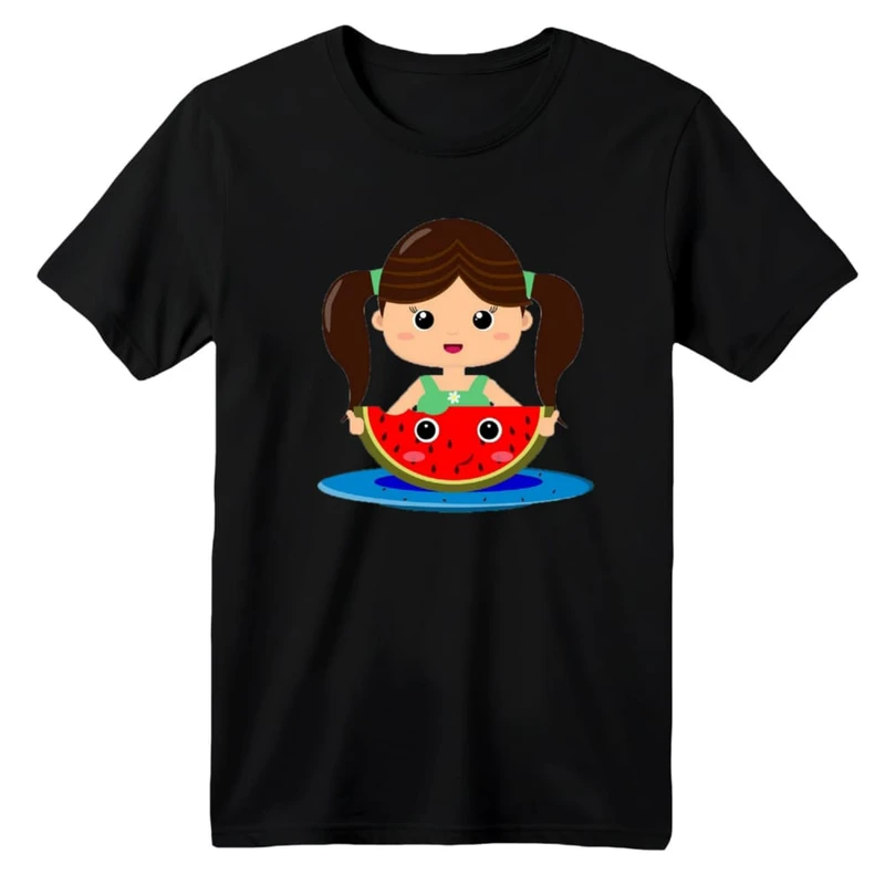 تی شرت آستین کوتاه بچگانه مدل دخترک یلدایی کد 23