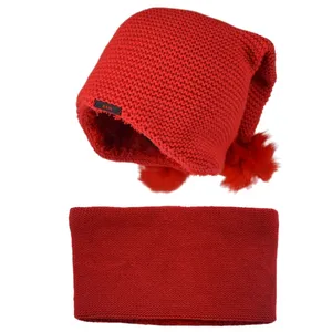 ست کلاه و شال گردن بافتنی مدل خرگوشی