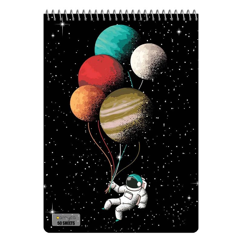 دفتر نقاشی 50 برگ سیمی کارنیکا طرح فضا Space کد 93689