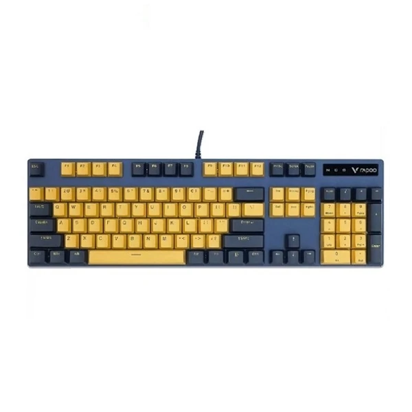 کیبورد مخصوص بازی رپو مدل V500 Pro Yellow Blue