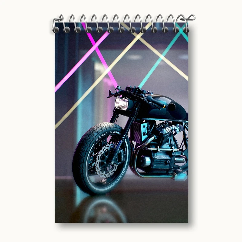دفتر یادداشت 50 برگ خندالو مدل موتور سیکلت (Motorcycle) کد F1020