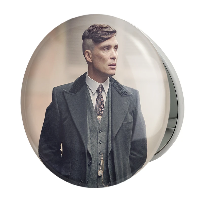 آینه جیبی خندالو طرح سریال پیکی بلایندرز Peaky Blinders مدل تاشو کد 3205 