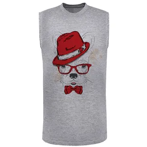 تاپ مردانه طرح سگ عینکی کد F33