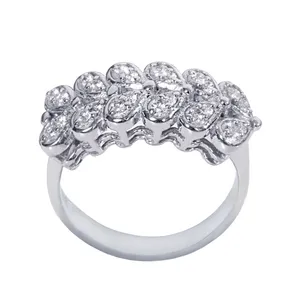 انگشتر نقره زنانه بازرگانی میلادی مدل نگین دار کد AWR_071