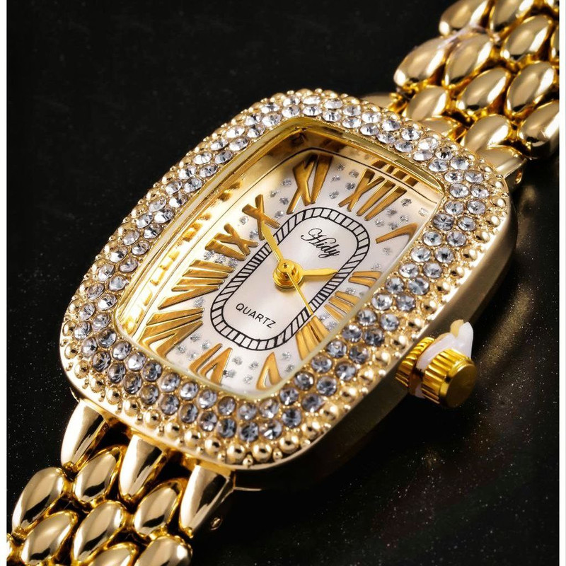 ساعت مچی عقربه ای زنانه مدل فول نگین t2