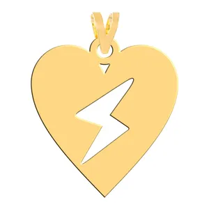 آویز گردنبند طلا 18 عیار زنانه فرشته مدل قلب WNL-000379