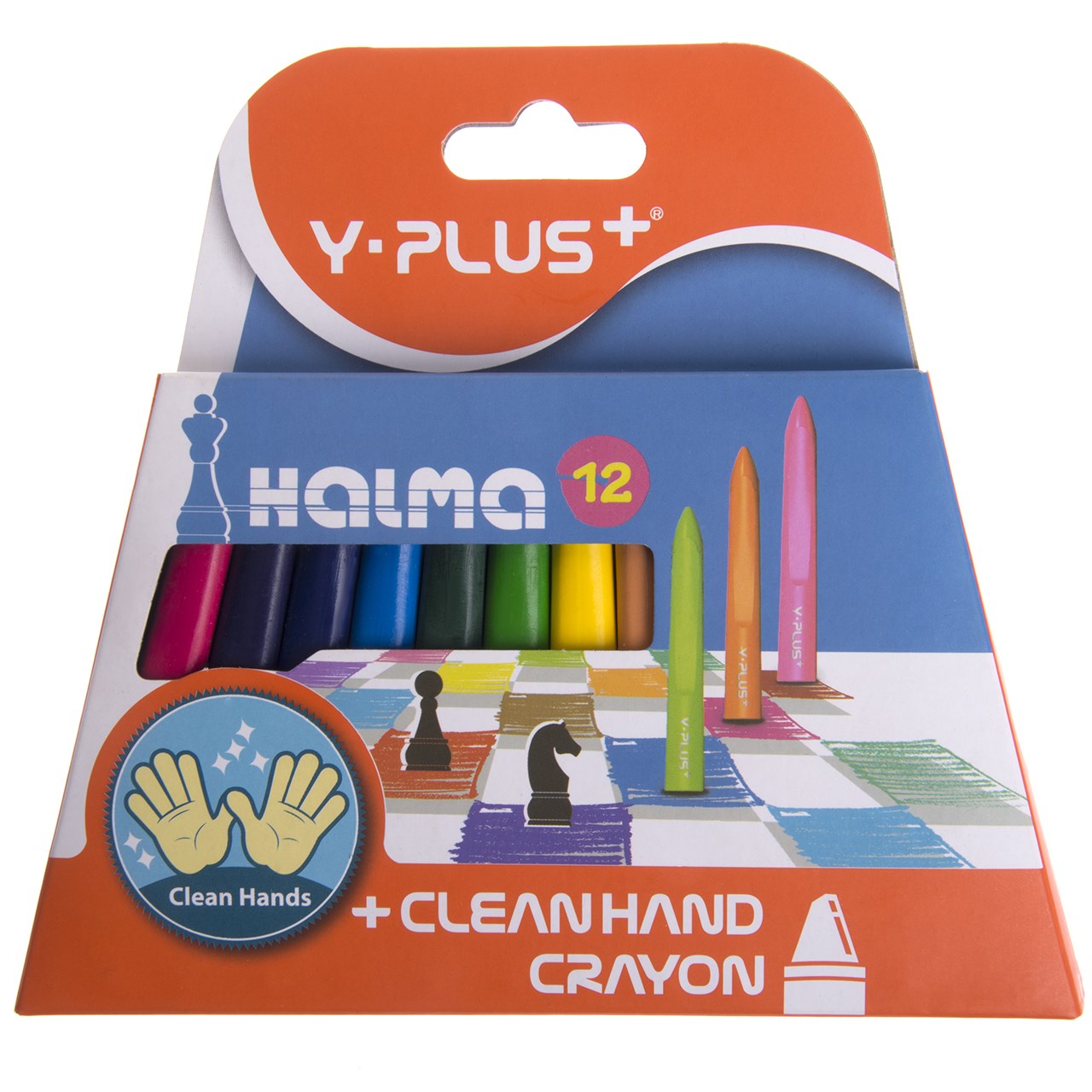 مداد شمعی 12 رنگ وای پلاس مدل Halma