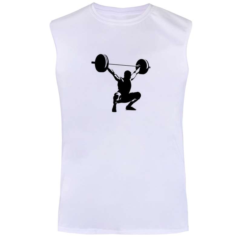 تاپ مردانه مدل بدنسازی  کد BA538  رنگ سفید