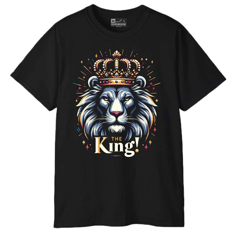 تی‌شرت آستین کوتاه مردانه پاد آفرین مدل شیر کد 1629