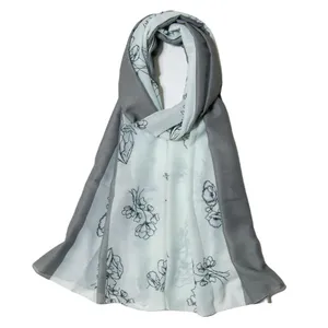شال زنانه مدل نخی طرح گل کد SAR-1740