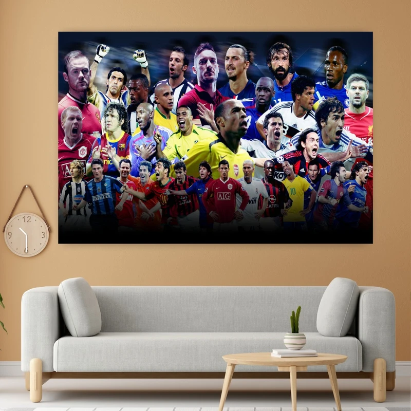تابلو بوم طرح ستارگان فوتبال جهان کد SDB1261
