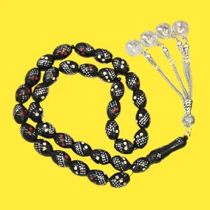 تسبیح مدل نقره کوب 33 دانه کد 100