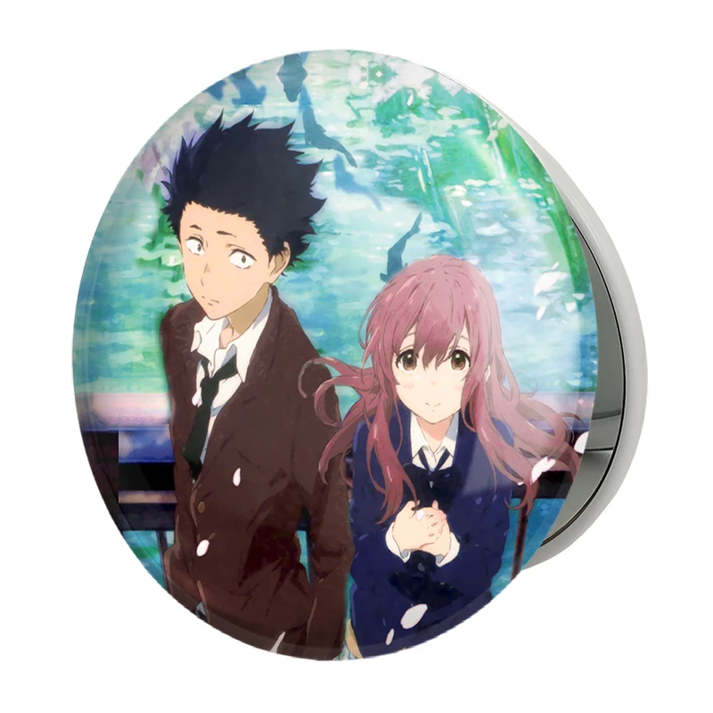 آینه جیبی خندالو طرح شوکو نیشیمیا و شویا ایشیدا انیمه سایلنت ویس A Silent Voice مدل تاشو کد 15828 