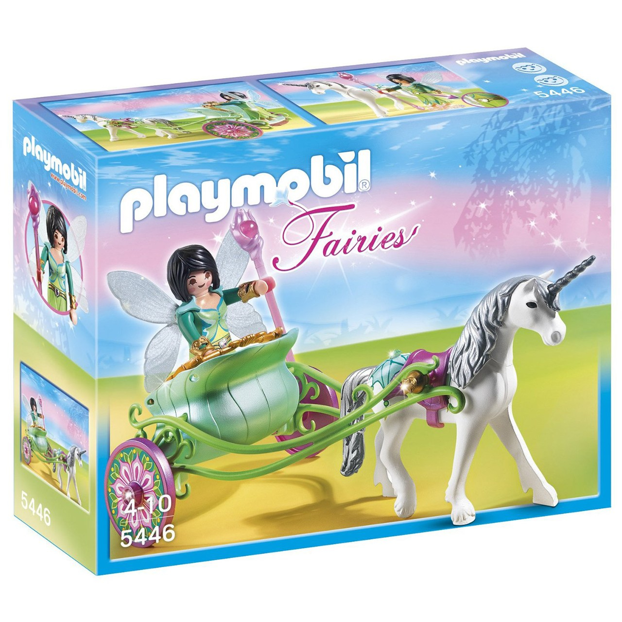 ساختنی پلی‌ موبیل مدل Unicorn Carriage with Butterfly Fairy 5446