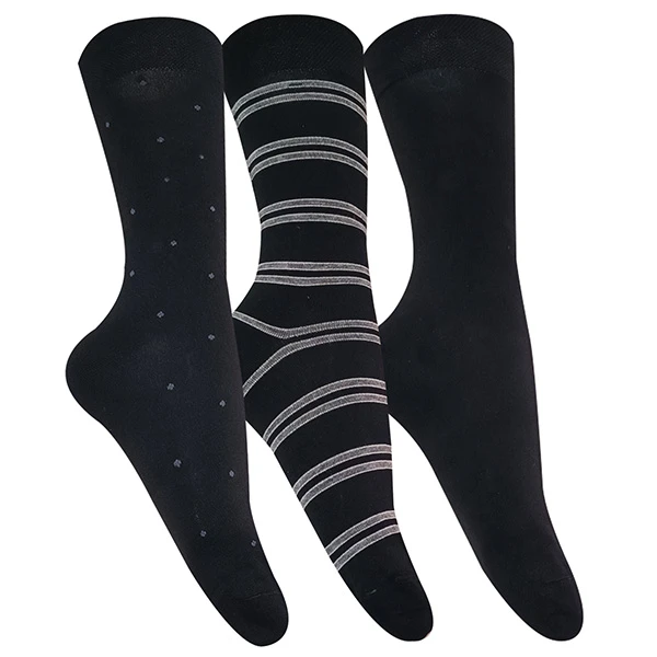 جوراب ساق بلند مردانه تن پوش هنگامه مدل نخی مجموعه 3 عددی