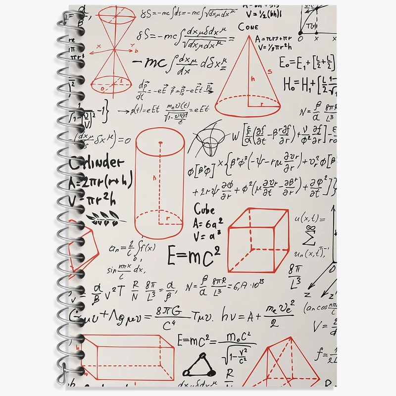 دفتر زبان 50 برگ خندالو مدل دو خط طرح ریاضی کد N450