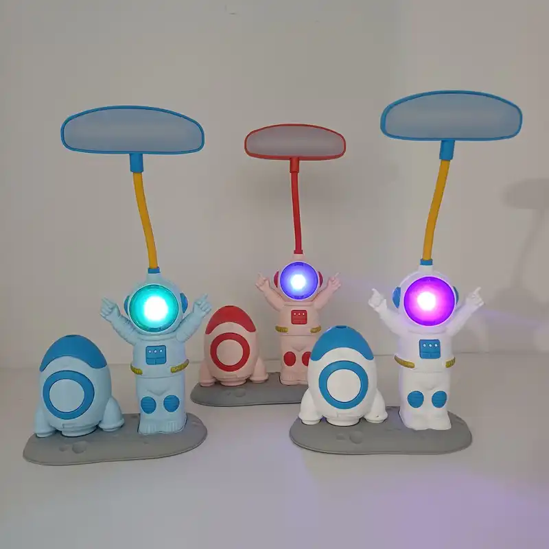 چراغ مطالعه مدل دو حالته طرح فضانورد و موشک به همراه تراش