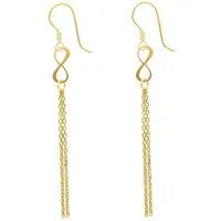 گوشواره طلا 18 عیار زنانه مانچو مدل بی نهایت کد efgs022