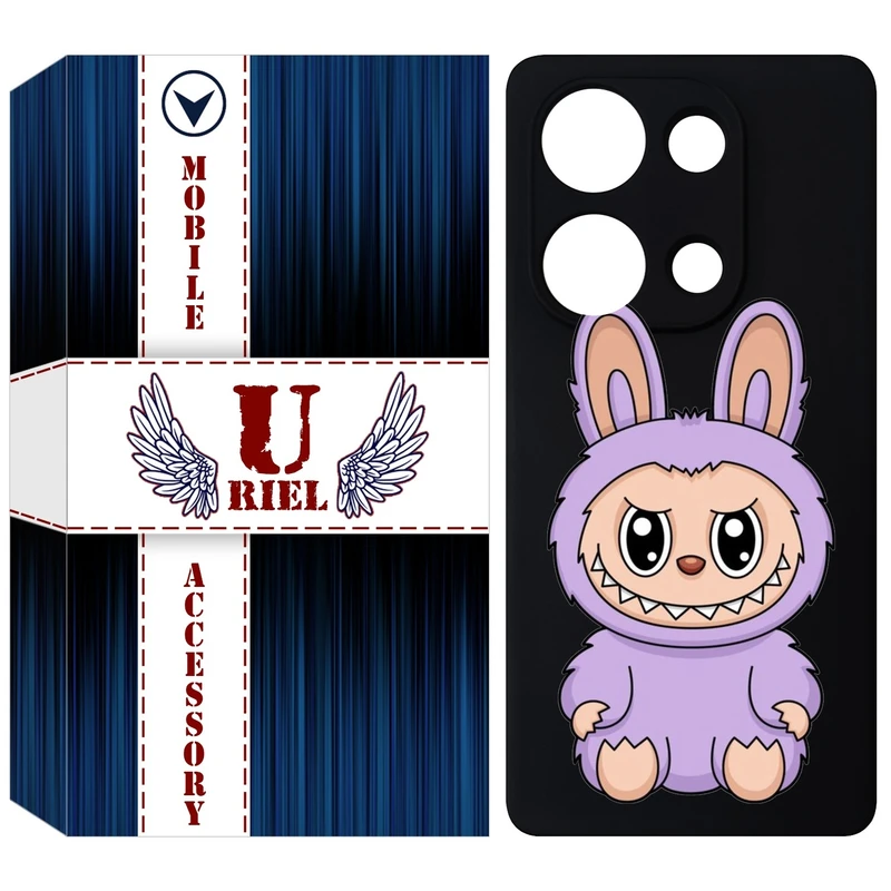 کاور یوریل قاب مدل KSH کد 130 طرح عروسک لبوبو مناسب برای گوشی موبایل شیائومی Redmi Note 14S / Note 13 Pro 4G / Poco M6 Pro 4G