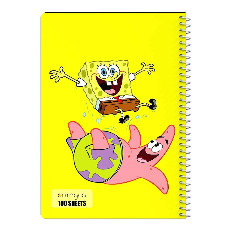 دفتر مشق 100 برگ سیمی کارنیکا طرح باب اسفنجی spong bob کد 98917