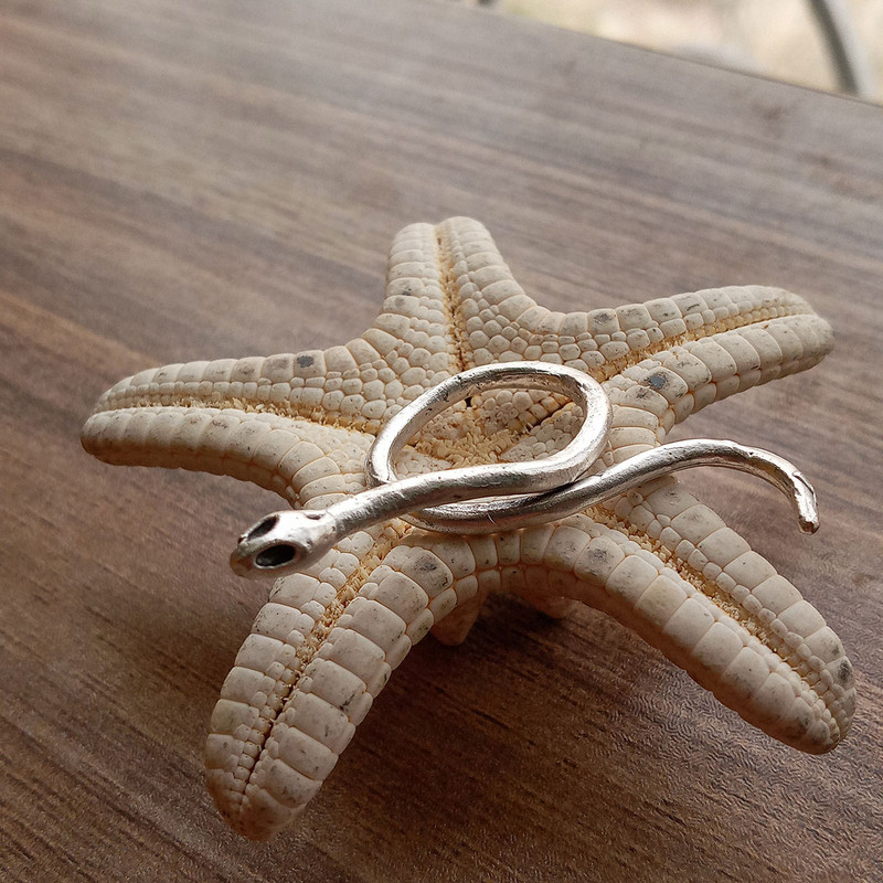 انگشتر زنانه مدل مار نامنظم کد MA-NA2