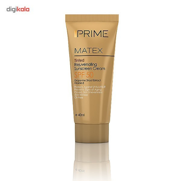 کرم ضدآفتاب رنگی پریم مدل Matex Tinted Rejuvinating SPF 50 حجم 40 میلی لیتر