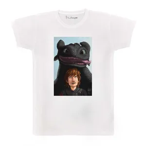 تی شرت بچگانه پرمانه طرح اژدها سواران کد pmt.3969